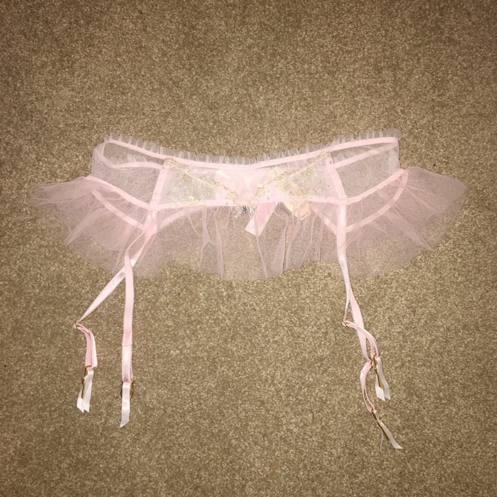 Light Pink Tulle Victoria’s Secret Garter Belt xs